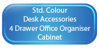 4 Drawer Office Organiser Cabinet - Std Colours